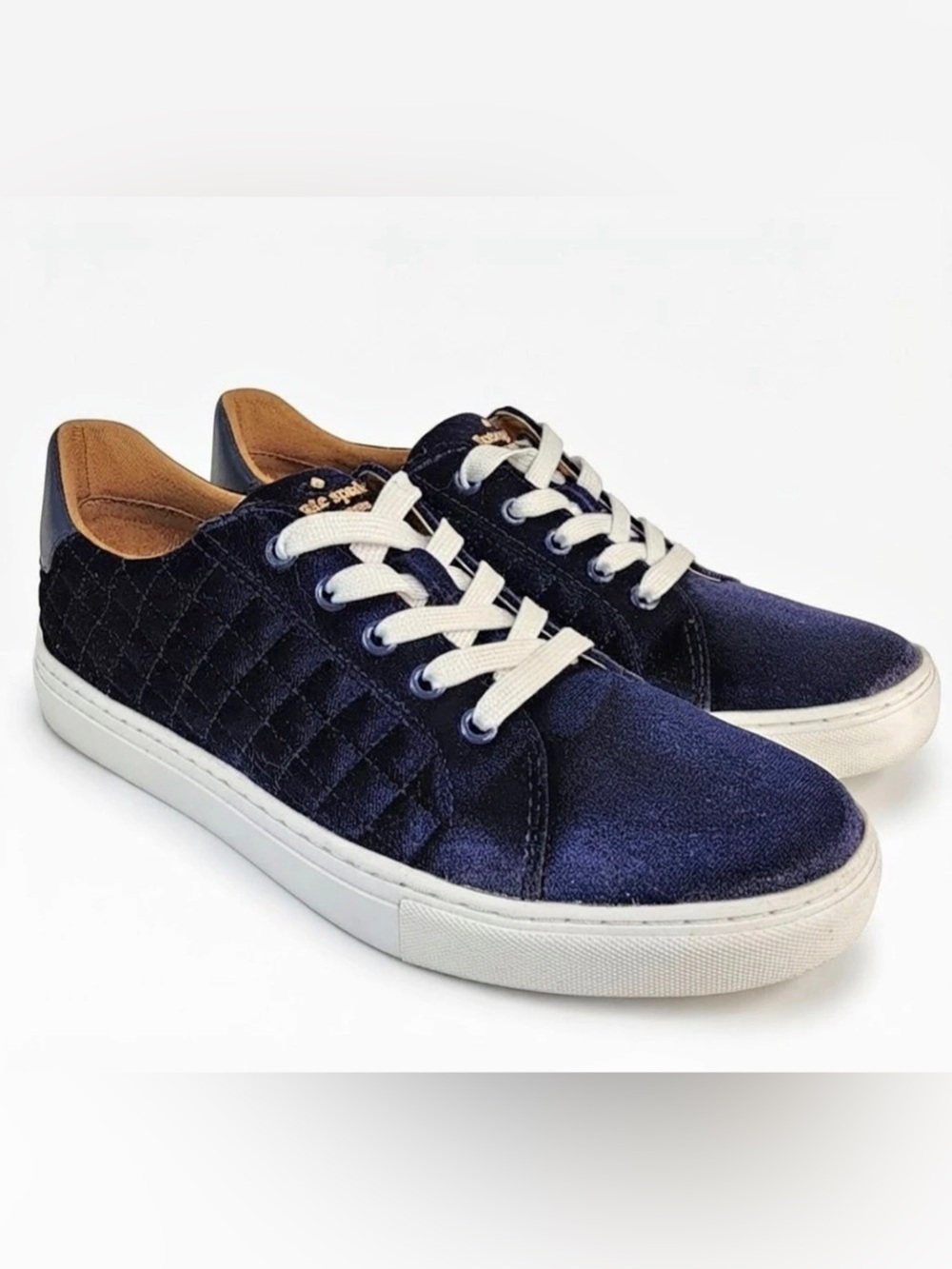 KATE SPADE New York Fleet Blue Velvet Quilted Sneakers size 6